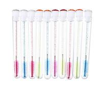 TOPPERFUN Lot de 10 Tubes de Mascara Rechargeables Baguettes, Flacons Transparents Étanches, Couleurs Assorties, Outil Maquillage Beauté pour Extension et Remplissage Couleur Aléatoire