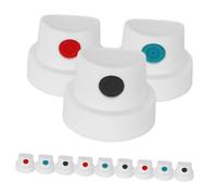 TOPPERFUN Lot de 12 Embouts de Peinture Aérosol pour Graffiti, Buses de Précision à Séchage Rapide, Noir Bleu Rouge, Accessoires Portables pour Projets Artistiques DIY Adaptés aux Mains