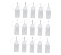 TOPPERFUN Lot De 15 Flacons à Aiguille 30 Ml Plastique Souple Blanc Distributeur De Colle ’huile Pour Loisirs Créatifs Et Bricolage Précis Étanche