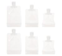 TOPPERFUN Lot de 18 Pochettes de Voyage pour Lotion Transparentes Embout Succion Formats 30 Ml 50 Ml et 100 Ml Paquet Cosmétiques Réutilisables Anti-Fuite pour Voyage et Rangement