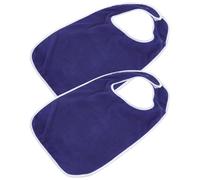 TOPPERFUN Lot de 2 Bavoirs pour Adultes Hommes Seniors en Polyester Sangle de Cou Réglable et Séchage Rapide, Protection Repas pour Domicile et Établissement de Soins