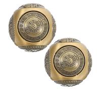 TOPPERFUN Lot de 2 Boules D'exercice pour Mains en Laiton 36 Mm à Six Faces Sculptées, Boules Baoding Chinoises pour Thérapie Main, Relaxation et Renforcement des Doigts, Décoration Feng