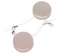TOPPERFUN Lot de 2 Lingettes Nettoyantes pour Écran de Téléphone Portable en Silicone et Plastique Pendentif Compact en Rose et Kaki Nettoyage Pratique pour Maison Voyage et Extérieur