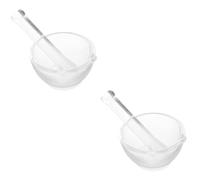 TOPPERFUN Lot De 2 Petits Bols De Broyage À Mortier Et Broyeur À Comprimés Pour Pilules Pour La Cuisine Broyeur De Médicaments En Verre