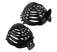 TOPPERFUN Lot de 2 Pinces à Chignon Petites en Résine Antidérapantes Accessoire Coiffure pour Chignon Naturel Volumineux Pince Ronde Élégante Usage Quotidien et Événements