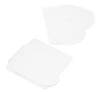 TOPPERFUN Lot de 2 Plateaux de Mélange pour Vernis à Ongles en Acrylique Transparent, Palettes de Manucure Portables, Formes Carrée et Cœur, Légères et Faciles à Nettoyer, pour Décoration