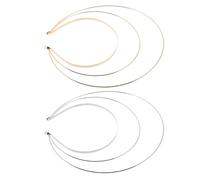 TOPPERFUN Lot de 2 Serrage-têtes en Fer à Triple Halo Doré et Argenté, Bandeaux Faits Maison pour Coiffes de Déesse et Costumes Hanfu, Accessoires Cheveux Mariage, Cosplay et Halloween,