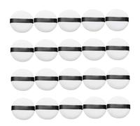 TOPPERFUN Lot de 20 Houppettes à Poudre Compacte 45x10 Mm en Velours Doux Blanc, Outil de Maquillage Confortable pour Femme et Fille, Application Poudre Visage Quotidienne Couleur Aléatoire