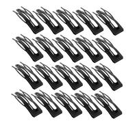 TOPPERFUN Lot de 20 Pinces à Cheveux Métalliques Noires Plates Antidérapantes pour Femmes Maîtrise des Mèches Rebelles Coiffure Quotidienne et Professionnelle
