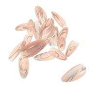TOPPERFUN Lot de 24 Faux Ongles à Rivets Effet Flamme Argentée, Couverture Complète, Tailles Multiples, Autocollants Réutilisables pour Manucure Féminine et Décoration D’ongles
