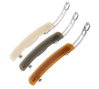 TOPPERFUN Lot de 3 Barrettes Françaises Transparentes Larges pour Queue de Cheval Pinces à Cheveux Ressort Robuste Accessoires Cheveux Femmes en Plastique Léger Gris Ivoire et Marron