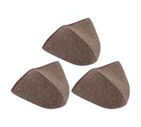 TOPPERFUN Lot de 3 Bonnets de Sauna en Feutre de Laine Épais Bonnet de Bain Haute Protection Thermique Couleur Brun Foncé Adapté Hammam et Sauna pour Hommes et Femmes