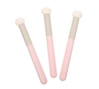 TOPPERFUN Lot De 3 Correcteurs De Maquillage à Tête D'éponge Fine, Taille Moyenne, Double Usage Humide Et Sec, Pour Application Précise, Femme, Maquillage Quotidien, Matériel En Latex Blanc