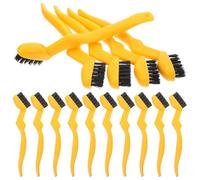 TOPPERFUN Lot de 30 Mini Brosses de Nettoyage en Nylon Jaunes Brosses Industrielles pour Joints et Recoins Brosse à Récurer pour Barbecue la Cuisine Salle de Bain et Tuyauterie Outil