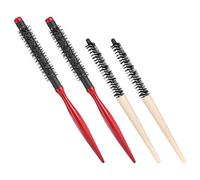 TOPPERFUN Lot de 4 Brosses Rondes pour Cheveux Bouclés Brosses à Rouleaux Professionnelles en Bois et Aluminium Kit Coiffure Portable pour Boucler Coiffer et Donner du Volume Usage Salon