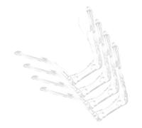 TOPPERFUN Lot de 4 Coussinets Nez Transparents à Visser pour Lunettes, Rallonge de Nez Antidérapante en Matériau Solide, Confortable et Léger, pour Usage Quotidien et Remplacement Pont