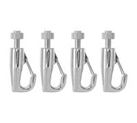 TOPPERFUN Lot de 4 Crochets en Acier Inoxydable pour Cimaises - Pinces Suspendre Sécurisées pour Tableaux Cadres et Affiches - Accessoires Multifonctionnels pour Galeries D’Art et