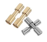 TOPPERFUN Lot De 4 Rivets De Fixation Pour Manche De Couteau : Boulons De Fixation En Acier Inoxydable Et Laiton, Matériel Pour La Fabrication De Couteaux, Vis De Réparation, Rivets