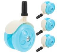 TOPPERFUN Lot de 4 Roues Pivotantes Silencieuses Universelles pour Trotteur Bébé, Roues Détachables Résistantes à L'Usure en Plastique, Compatibles Multi-Surfaces, Amélioration pour