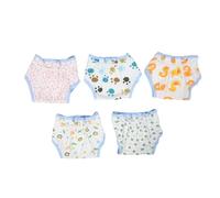 TOPPERFUN Lot de 5 Couches Lavables en Coton Doux pour Bébé, Culottes D'apprentissage Réutilisables Motifs Imprimés, Protection Anti-fuites Nocturnes, Confort Respirant pour -nés
