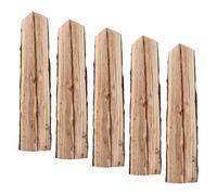 TOPPERFUN Lot de 5 Fausses Bûches de Bois Décoratives en Bois Naturel pour Jardin Rustique, Texture Naturelle, Décoration Polyvalente pour Rassemblements en Plein Air