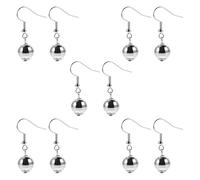 TOPPERFUN Lot de 5 Paires de Boucles D’Oreilles Disco Pendantes Argentées Style Années 70 Boules à Facettes Rétro Légères pour Femmes Accessoires Mode Soirée et Danse