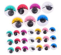 TOPPERFUN Lot De 50 Yeux Mobiles En Plastique De 20 Mm, Autocollants Ronds Colorés Pour, Scrapbooking, Fabrication De Jouets, Décoration