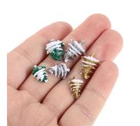 TOPPERFUN Lot de 6 Boîtes de Décorations pour Ongles de Noël en Résine 3D 18 Mini Charms Sapin par Boîte Accessoires Festifs pour Manucure Gel et Acrylique Stickers Nail Art Fêtes Hiver