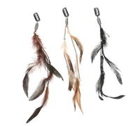 TOPPERFUN Lot de 6 Clips pour Extensions de Cheveux à Clipser en Plume Argentée, Style Vintage Pirate, Facile à Retirer, Accessoires pour Cosplay et Vie Quotidienne