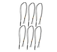 TOPPERFUN Lot De 6 Cordons Porte-pendentif En Cristal Réglables, Cage à Pendentif En Filet Tissé Noir, Corde Porte-collier Ajustable Pour Création Bijoux, Accessoire Polyvalent Pour Colliers Élégants