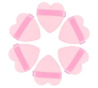 TOPPERFUN Lot De 6 Éponges à Poudre Coeur Rose Pour Visage, Coussinets En Mousse Moyens Polyvalents, Applicateurs Maquillage Pour Poudres Et Fonds De Teint, Usage Maison Et Voyage