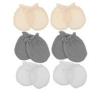 TOPPERFUN Lot De 6 Paires De Pour Bébé Moufles Anti-Rayures Pour Nouveau-Né Respirants Anti-Rayures Pour Bébé Moufles En Coton Pour Les Mains
