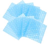TOPPERFUN Lot de 60 Pochettes à Bulles de Cœur 10 X 10 CM Couleur Bleu Clair Film Bulle Épais pour Emballage Expédition et Protection d'Objets Fragiles