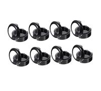 TOPPERFUN Lot de 8 Boîtes Vides pour Fards à Paupières, Coffret de Maquillage en ABS Noir, Compact et Bien Fermé, Maison et Voyage