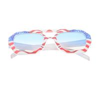 TOPPERFUN Lunettes de Soleil Fantaisie Drapeau Américain, Double Pont, Forme Irrégulière, Pc, pour Fête Célébrations du 4 Juillet