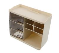TOPPERFUN Makeup Organizer With Dustproof Cosmetic Storage Box For Vanity Desk Dressing Table Compact Space Saving Design For Skincare Lipstick And Masks