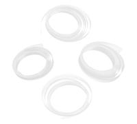 TOPPERFUN Manchon Branche Lunettes en Plastique Transparent, Gaine Thermorétractable 4 Rouleaux pour Protection et Maintien Sécurisé des Branches de Lunettes