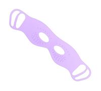 TOPPERFUN Masque Oculaire Silicone Réutilisable Double Face Coussinets Gel Flexibles pour Massage des Yeux Masque Suspendu Antidérapant pour Fatigue Oculaire Violet Élégant