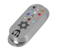 TOPPERFUN Mezouza en Métal Parchemin Compact, Couleur Sobre, Décoration Automobile Juive, Rouleau De Prière pour Voiture, Accessoire Religieux De Voyage, Plaque Mezouza Protectrice Hanoukka