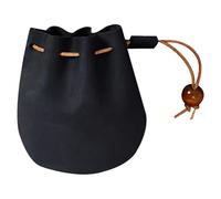 TOPPERFUN Mini Bourse Cuir Vintage pour Monnaie, Design Fin et Multifonction, Petite Pochette Noire pour L'école Sorties