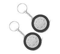 TOPPERFUN Mini Mètre Ruban Rétractable Porte-clés 1 Mètre Alliage Plastique Précision Maison Chantier 2 Pièces Portable Multifonctionnel