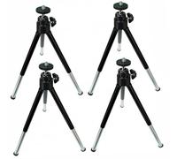 TOPPERFUN Mini Trépied Télescopique 4pcs pour Téléphone et Appareil Photo, Support en Aluminium et Plastique Noir, pour Photographie sur Table