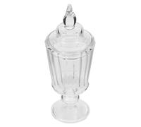 TOPPERFUN modèle de Pot de Bonbons Mini Meubles de Maison de poupée Mini bocaux avec couvercles Pots d'apothicaire en Verre bonbonnière en Verre Un Verre Transparent