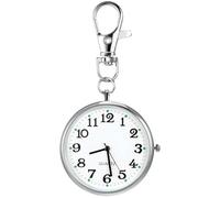 TOPPERFUN Montre avec Porte-clés pour infirmières, Montres de Poche pour infirmière, Cadran Clair, Portable, Acier Inoxydable, pour examens, Suivi Infirmier et Usage Couleur Aléatoire
