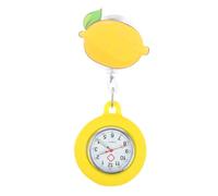 TOPPERFUN Montre d'Infirmière Citron Rétractable Montre de Poche Lumineuse Étanche 1 Pièce Quartz Jaune pour Établissements de Santé Hôpitaux et Soins