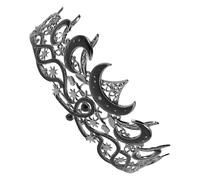 TOPPERFUN Moon And Star Bridal Crown Crystal Rhinestone Tiara Lightweight Elegant Headpiece For Women Weddings Halloween Parties And Cosplay