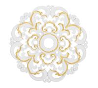 TOPPERFUN Moulure Pour Ventilateur De Plafond Et Luminaire Rosace De Plafond Décorative Anneau Rond Pour Divisé Et Plaque De Recouvrement