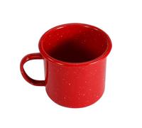 TOPPERFUN Mug Émaillé Frisé Rouge à Motif Étoilé pour Bureau et Maison | Émail Rouge, Style Archaïsé à Motif Starlight, Résiste aux Taches, aux Éclats la Décoloration