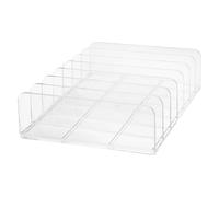 TOPPERFUN Organisateur de Maquillage Transparent Grand Format 7 Compartiments en Acrylique, Séparateurs Amovibles, Tiroir Empilable pour Bureau et Coiffeuse, Rangement Pratique