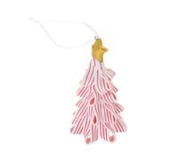 TOPPERFUN Ornements d'arbre De Noël Pièce Maîtresse Décor Décor De Table De Décorations d'arbre De Noël Pendaison en Forme De pour Joyeux Petit Rustique Grand Pâte Polymère Blanche